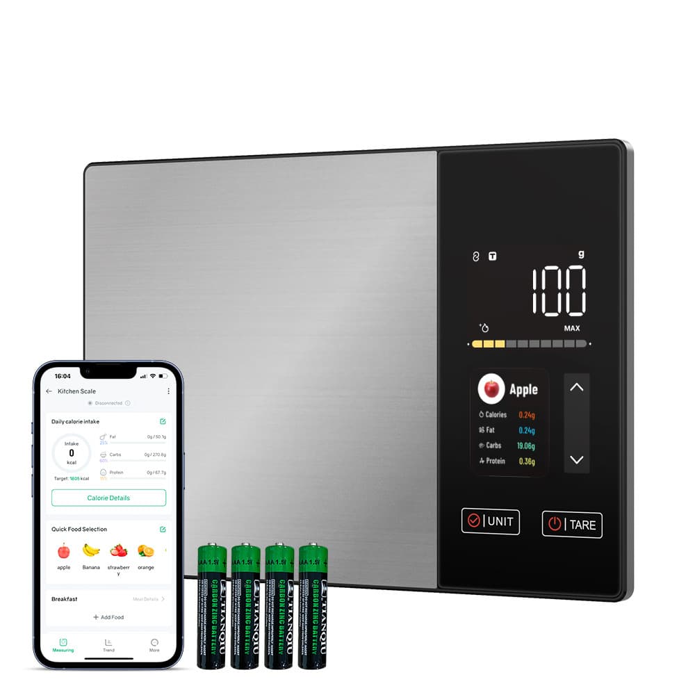 New stainless steel smart Bluetooth electronic kitchen nutrition scale food baking small accurate high-precision measuring scale
