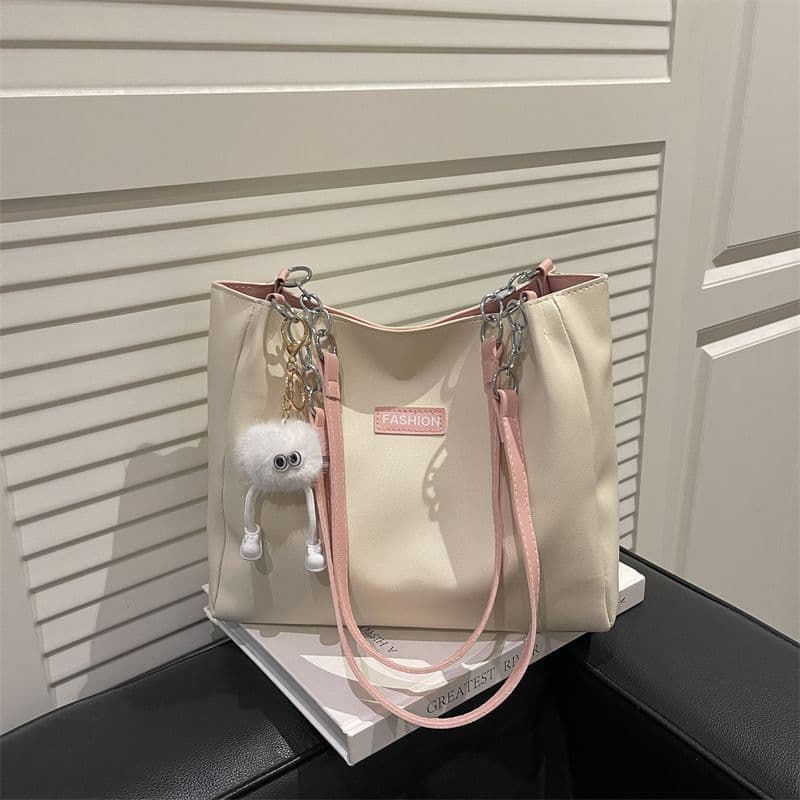 New Large-Capacity Shoulder Bag Crossbody Fashion Tote with Strap, Simple and Stylish