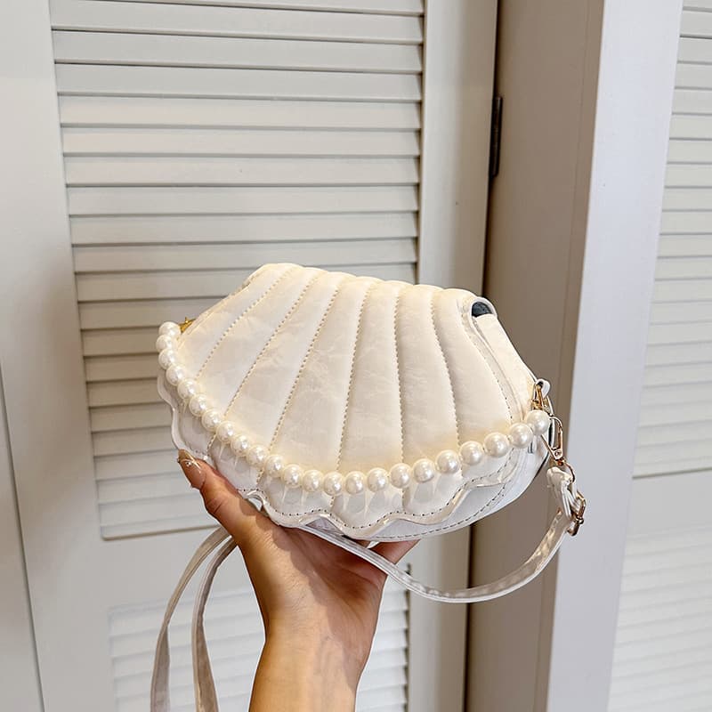 2026 New Pearl Shell Bag for Women, Korean Trendy Fashion Shoulder Crossbody Bag, Versatile Commute Cute Girl Bag