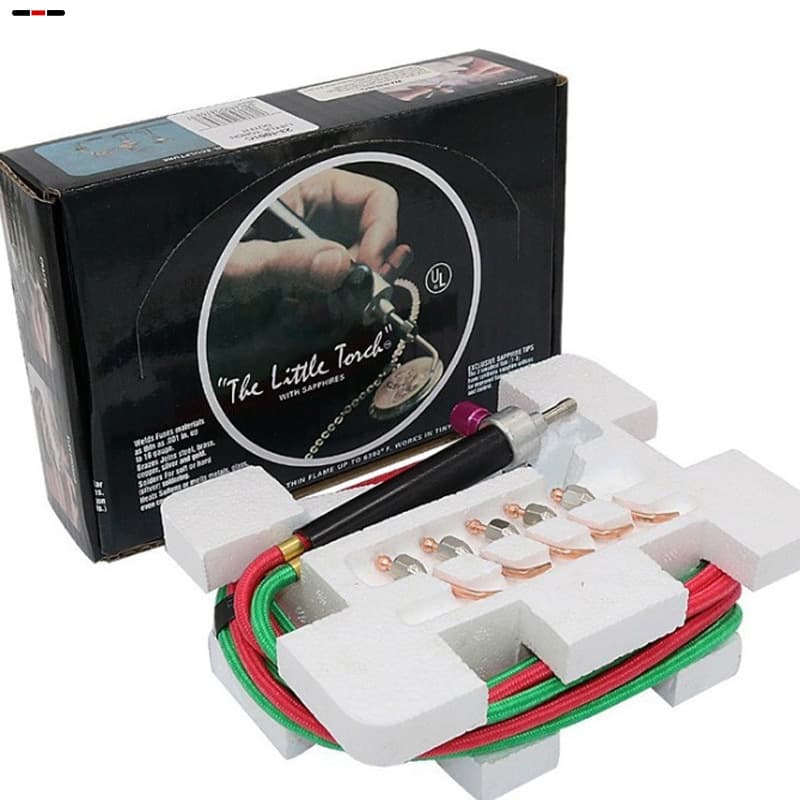 Mini Oxygen Welding Torch, Oxy-Acetylene Torch Flame Gun for Soldering Platinum, Stainless Steel and Other Metals