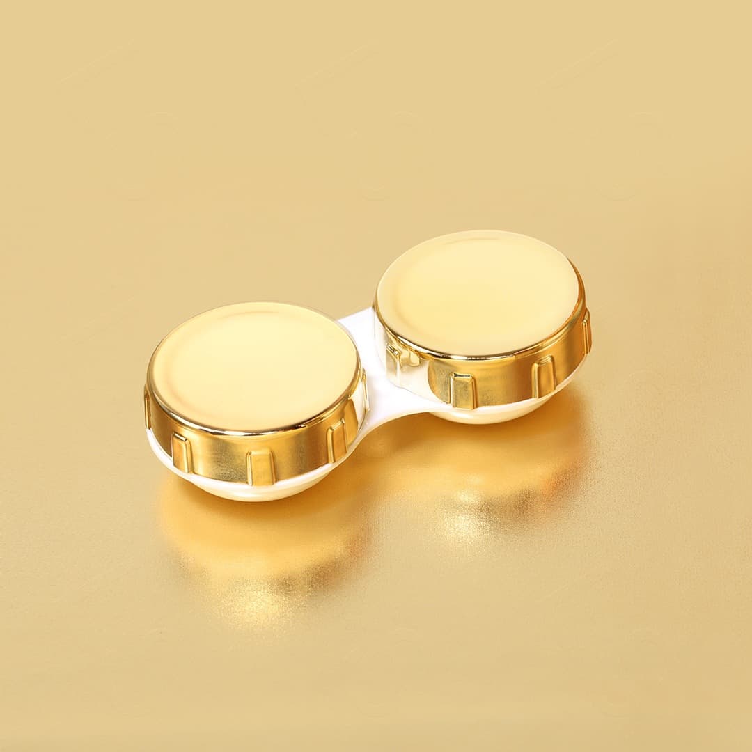 Special double box for contact lenses and contact lenses, double box with gold plating technology, three-color film