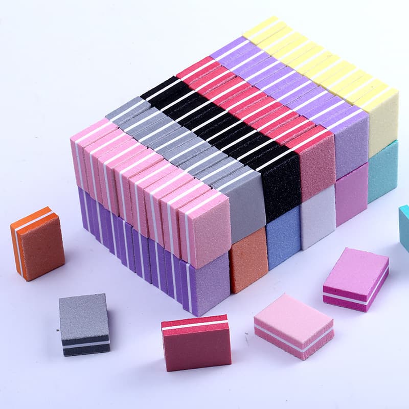 Mini Sponge Nail File Block Double-sided Polishing Shaping Rubbing Small Tofu Block Nail Care Beauty Tool