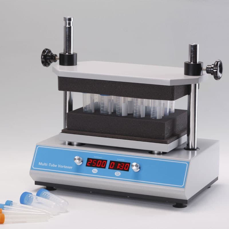 MS200 multi-tube vortex mixer, 500~2500rpm (standard configuration includes 1 test tube rack)