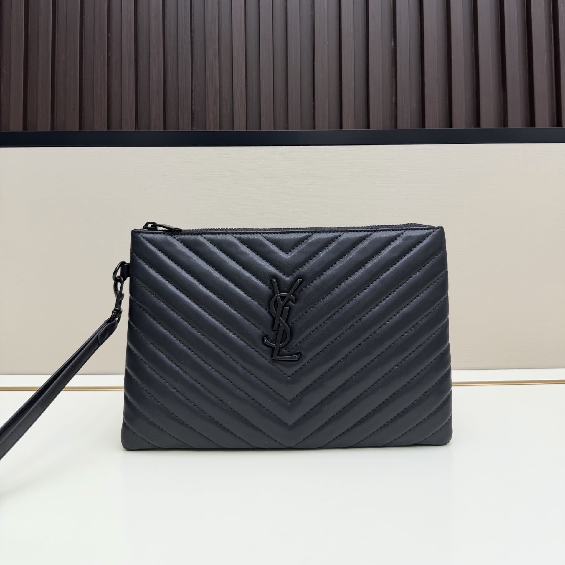 2025 New Black Diamond Quilted Clutch Bag Women's Premium Light Luxury Envelope Bag with Box, Fashionable Versatile Evening Bag