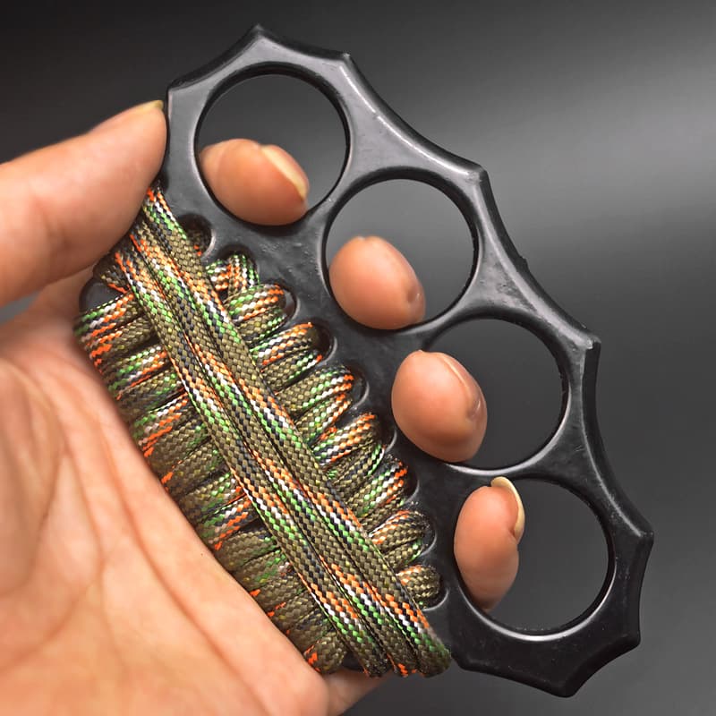 Rope-Wrapped Summoner Four-Finger Travel Knuckle Duster Ring Car Protection Hand Guard Knuckle Ring Finger Ring Bracelet