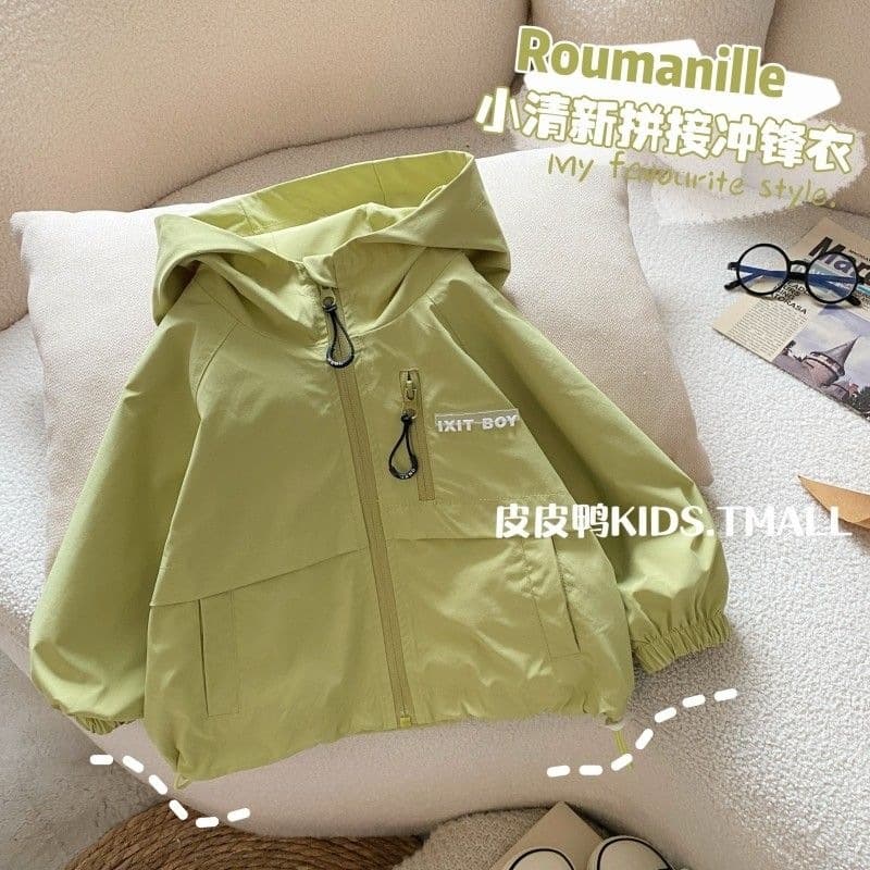 Boys' Jackets, Baby Spring and Autumn Thin Hooded Jackets, Children's Spring Windbreakers, Boys and Girls Outdoor Camping Tops