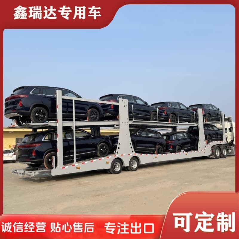 6- or 8-seater car carrier, cross-border Central Asia, Xinjiang, Kashgar, Khorgos double-decker vehicle transport vehicle, car carrier.