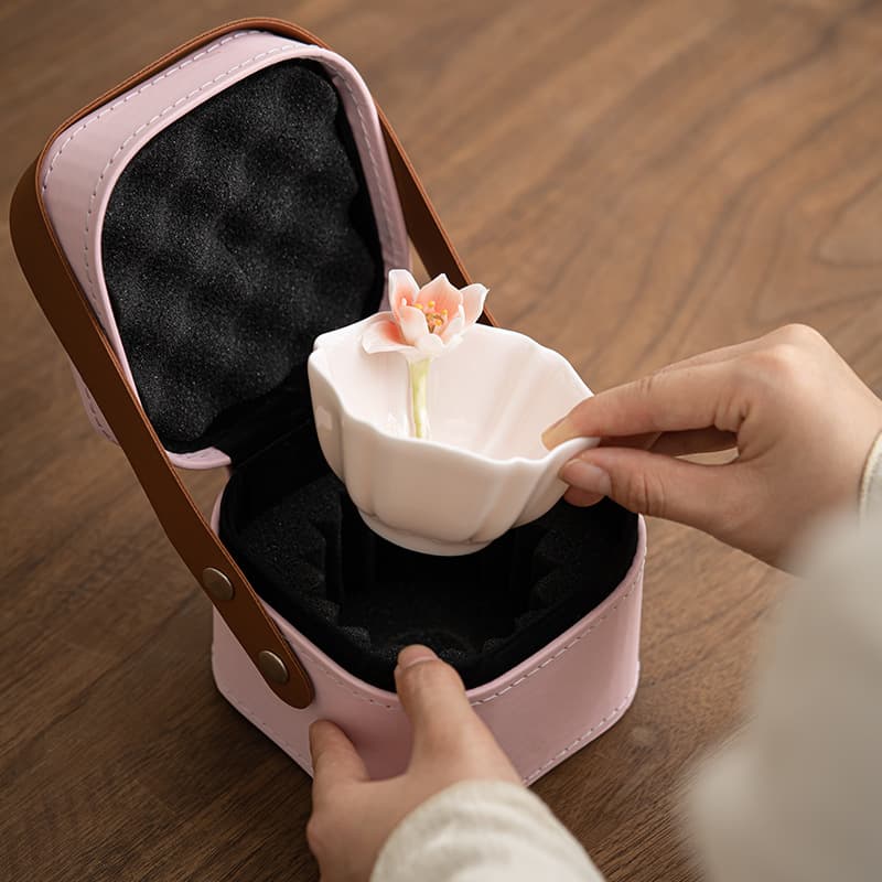 Pinched Flower Petal Cup Girl Pink Tea Cup Chinese Single Tea Cup Personal Dedicated Master Cup Tea Cup
