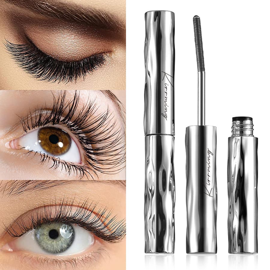 Cross-border KIRRMING Curved Steel Tube Mascara Waterproof Thick Natural Curl Long-lasting Smudge-proof Mascara