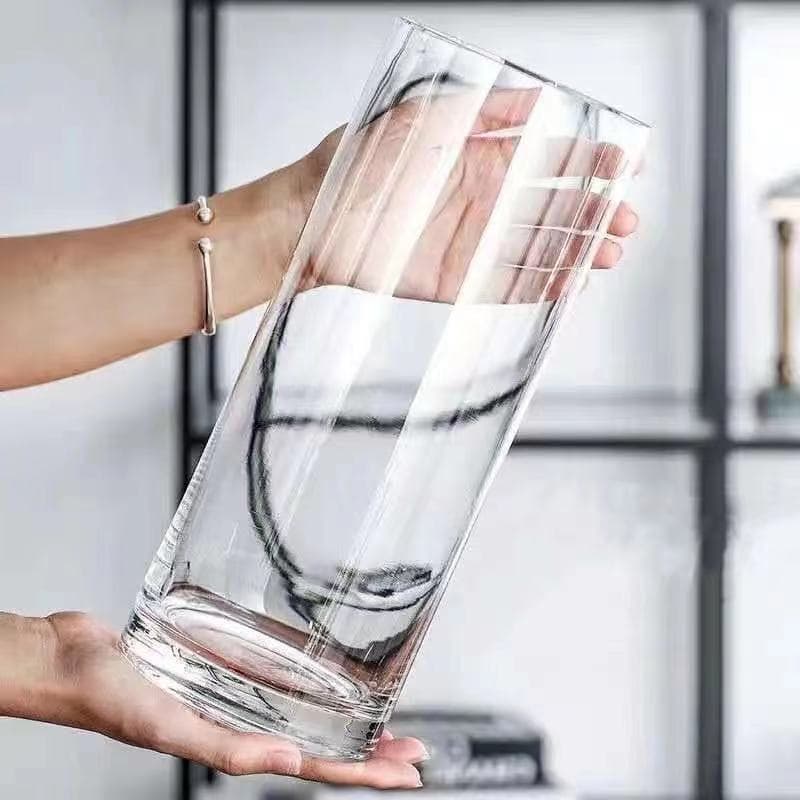 Glass vase, rich bamboo special glass water culture ornaments, living room vase, dry flower arrangement, wedding glass vase factory
