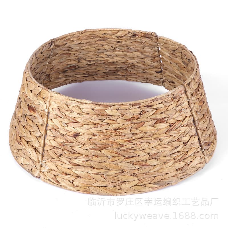 Factory direct sales water hyacinth grass woven Christmas tree skirt tree fence water hyacinth grass woven Christmas tree base fence