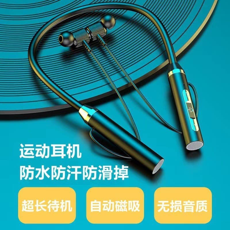 K58 Neckband Bluetooth Earphones Cross-Border Bestseller Large Capacity Ultra-Long Battery Life HD Call Sweatproof In-Ear Earphones