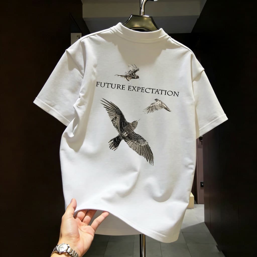 100% Cotton Oversized Short Sleeve T-Shirt for Men and Women 2026 New Summer Trendy American Style Loose Fit Top