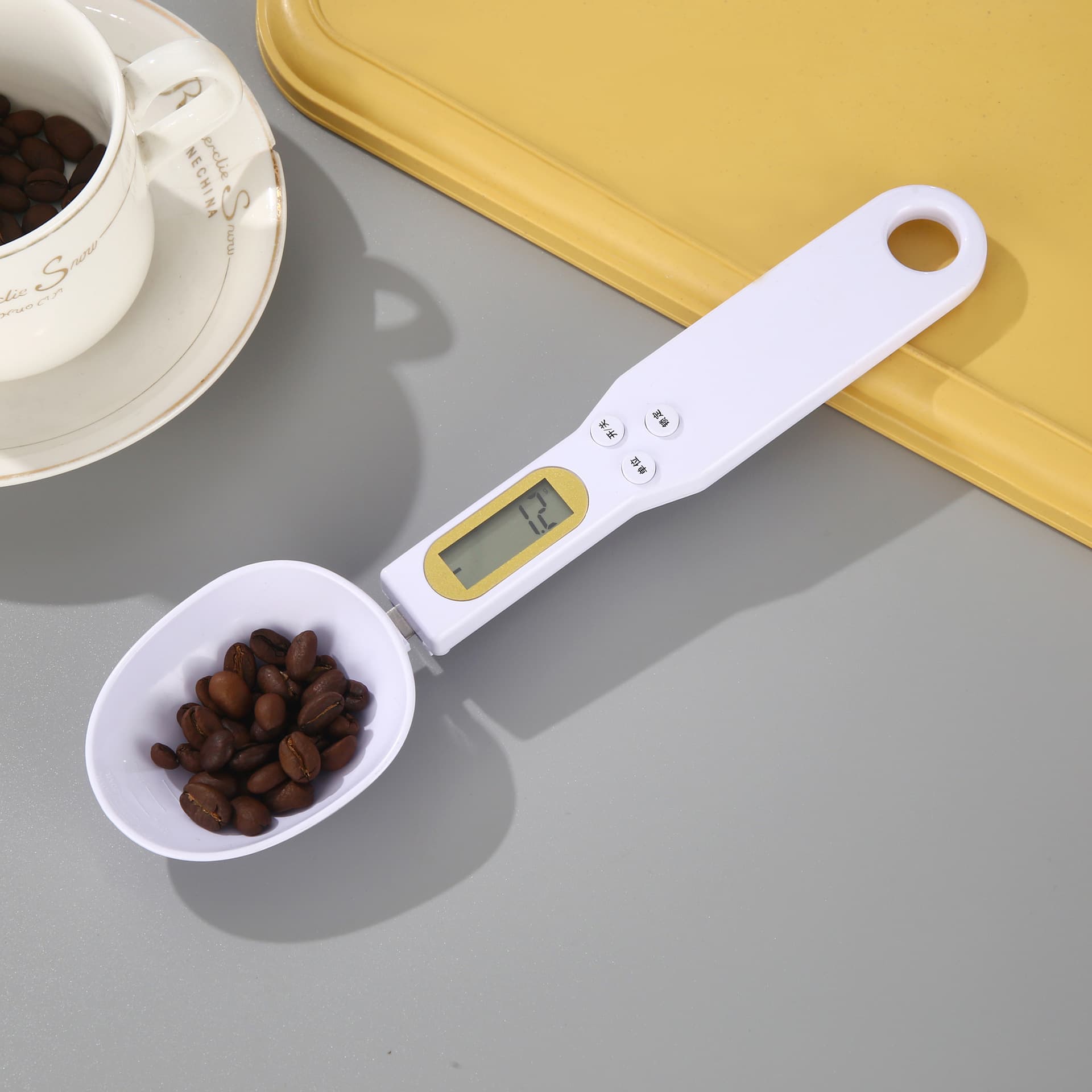 Detachable electronic weighing spoon, accurate measurement of gram weight of baking ingredients, milk powder, food scale, multifunctional