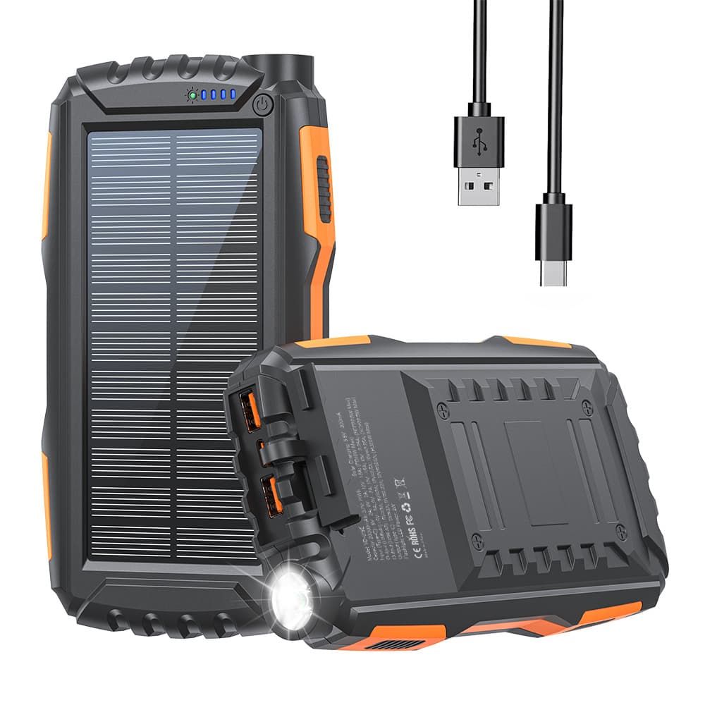 Cross-border UL/CE/ROHS Certified Outdoor Solar Power Bank Fast Charging Large Capacity Solar Power Bank