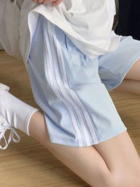 TikTok Viral 6535 Cotton Trendy Sports Shorts for Women Summer New Loose Fit Slimming Versatile Wide Leg Five-Point Shorts