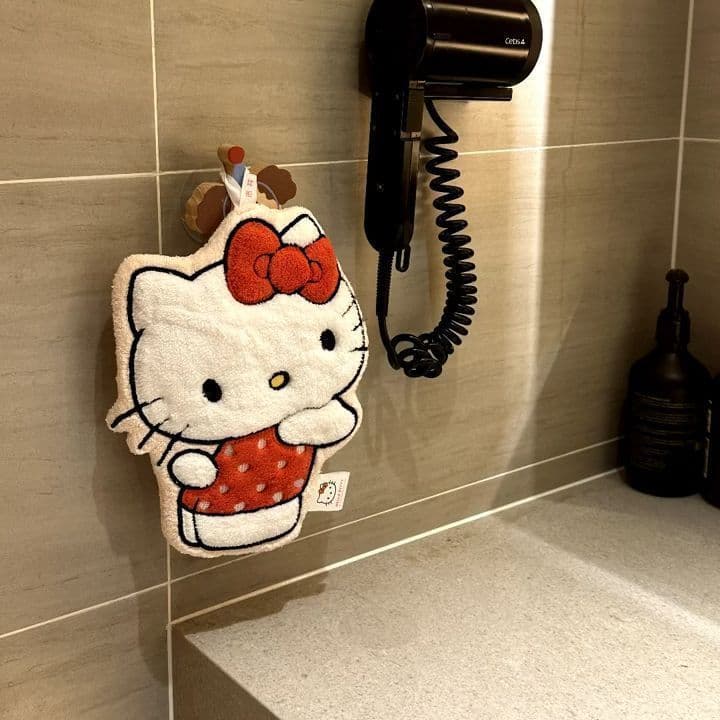 Hello Kitty Hanging Hand Towel, Super Absorbent, Double-Layer Thickened, Soft and Cute Towel for Kitchen and Bathroom