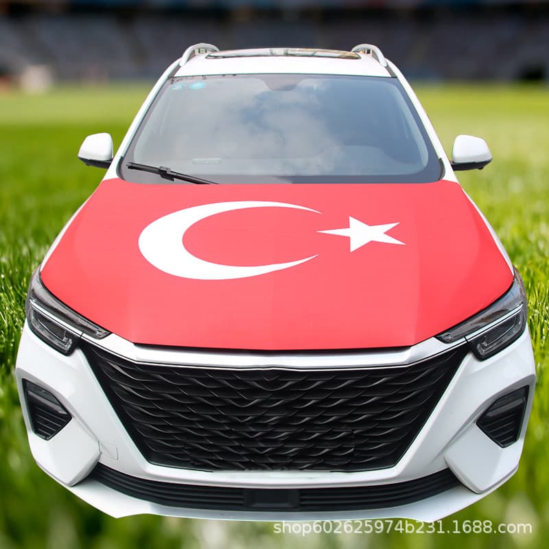 2026 USA-Mexico-Canada World Cup Products - Turkey Flag Car Flag, Mirror Cover, Hood Cover