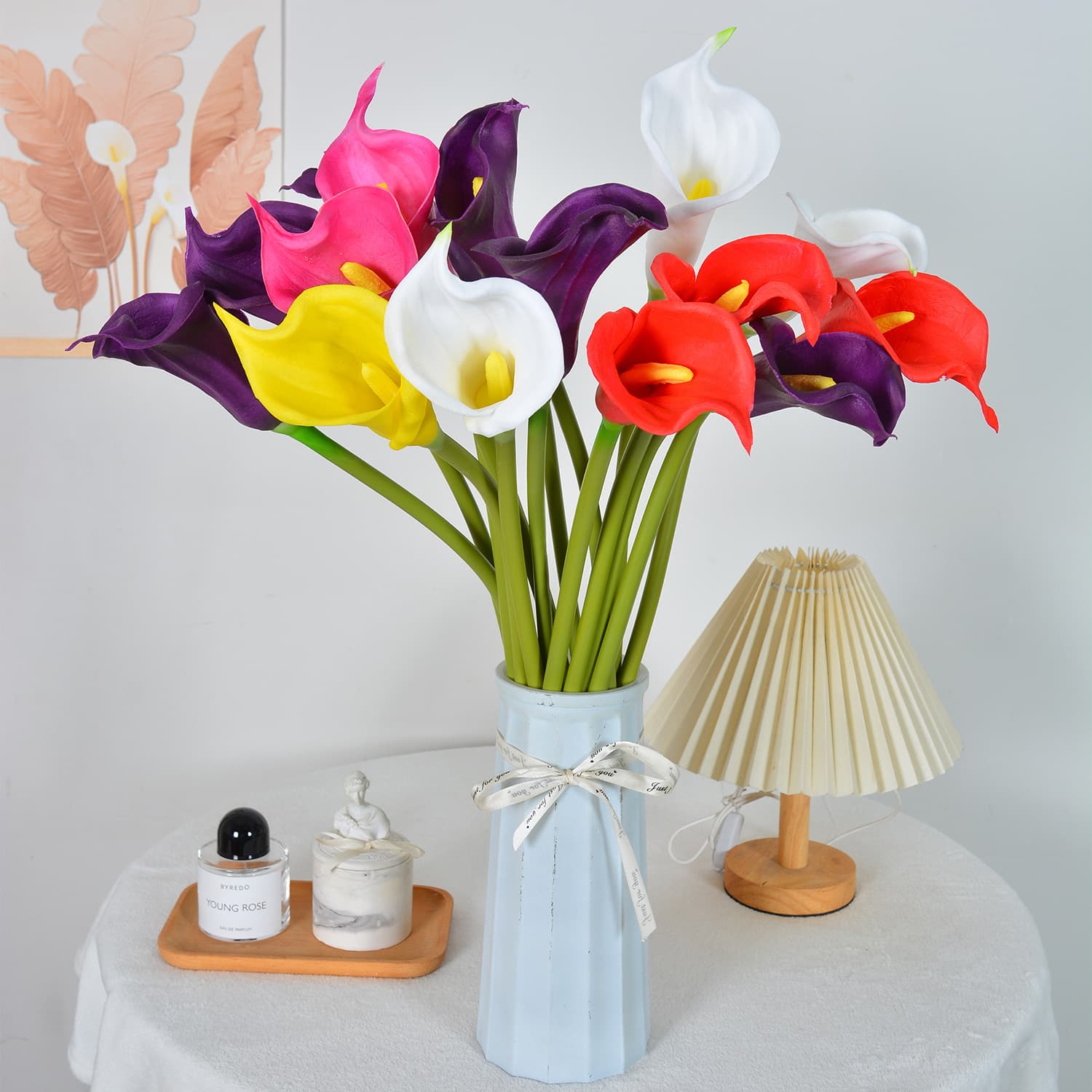 Artificial Calla Lily Flowers PU Touch Cross-Border Source Wedding Floral Arrangement Home Decoration Fake Flowers Wholesale