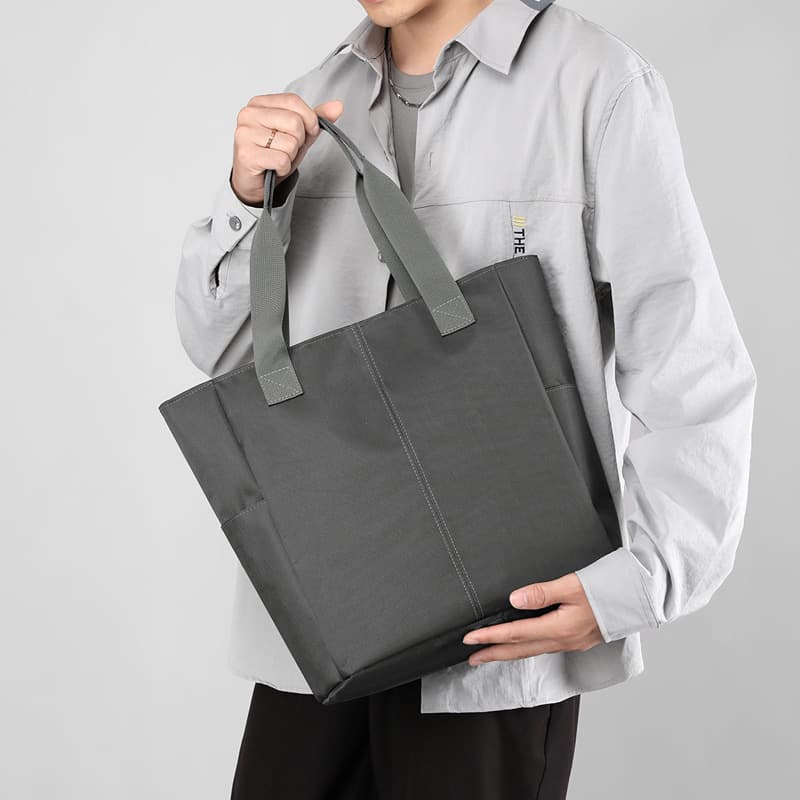 Business Backpack for Men, Water-Resistant Textured Tote, Large Capacity, Simple Men's Bag, Conference Bag, Business Travel Briefcase