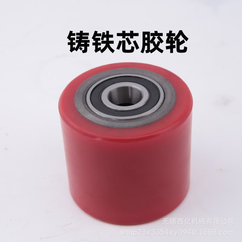 High Quality Moving Dolly Wheels Manual Hydraulic Pallet Truck Forklift PU Rubber Wheels Polyurethane Steel Wheels