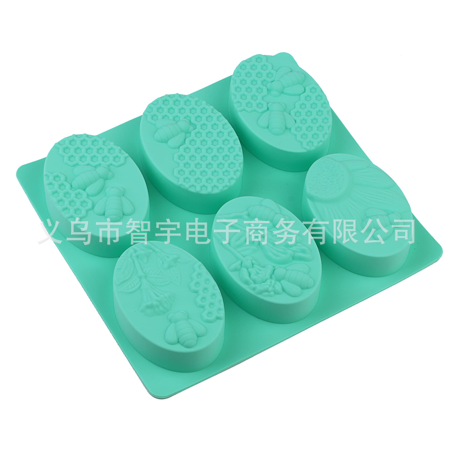 Cross-border DIY Silicone 6-Connection Hand Soap Honeycomb Silicone Mold Soap Mold Cake Decoration Mold