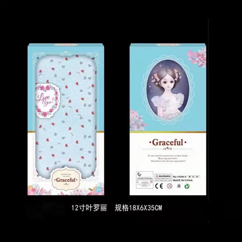 30cm BJD Barbie doll high-end gift box packaging box, exquisite doll packaging box, gift box