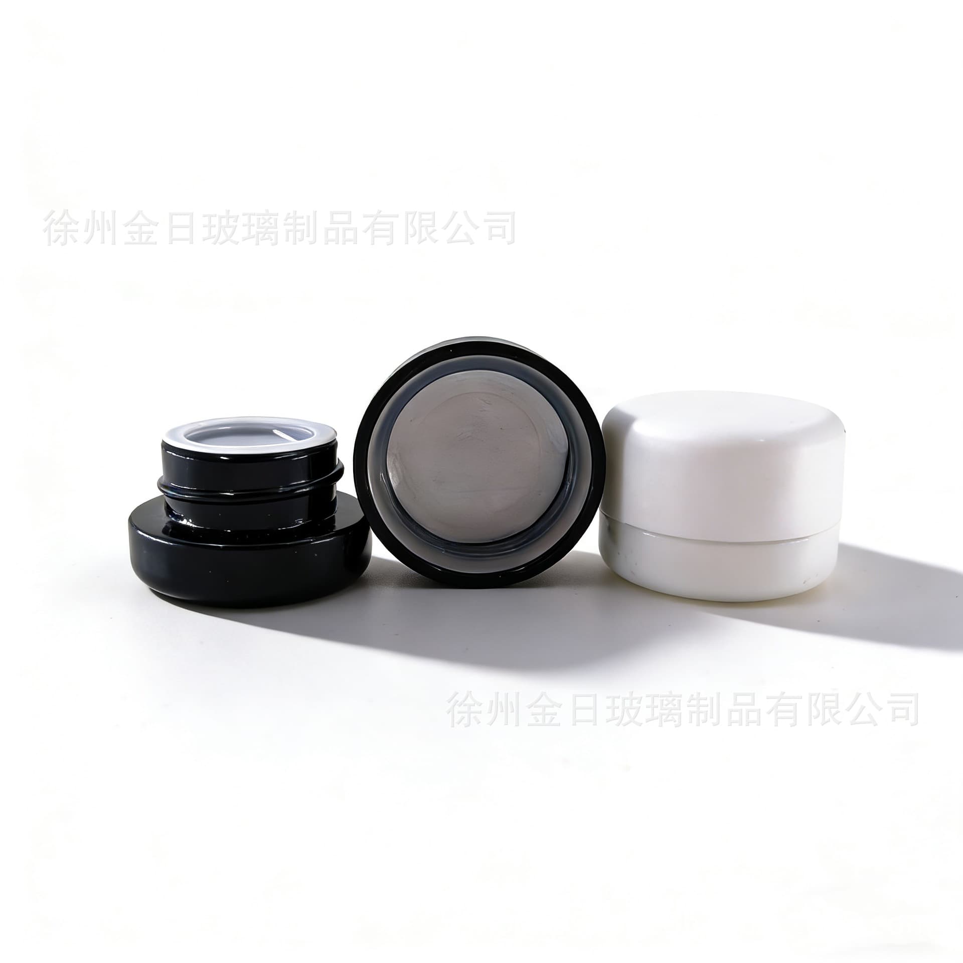 Wholesale Black Porcelain Safety Cap Cannabis Jar Glass Cream Jar Black Cream Jar Black Porcelain Bottle UV-Proof Sealed Jar