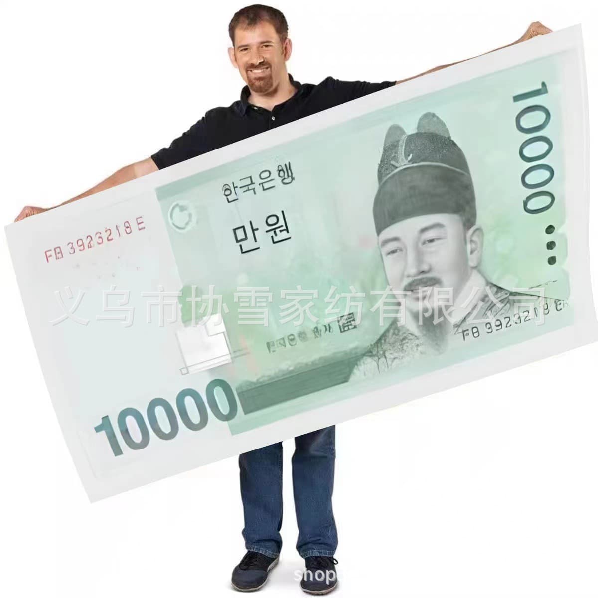 Foreign Currency Banknotes Coins Funny Flannel Digital Printed Blanket Office Air Conditioning Blanket Cross-Border Throw Blanket