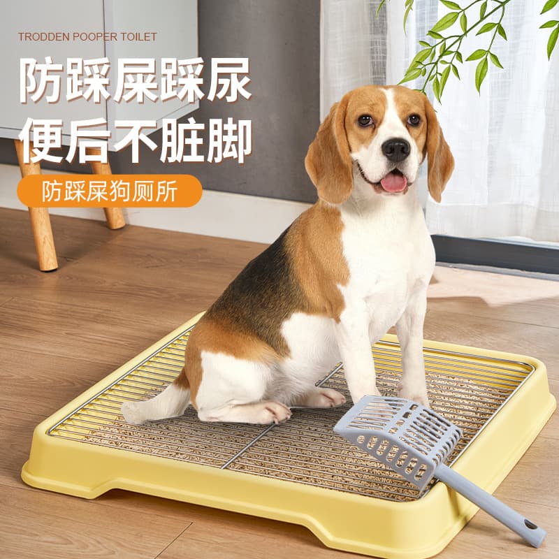 Large Flat Stainless Steel Mesh Dog Toilet Tray, Anti-Step-in Poop Pan for Small, Medium, and Large Dogs, Pet Urinal