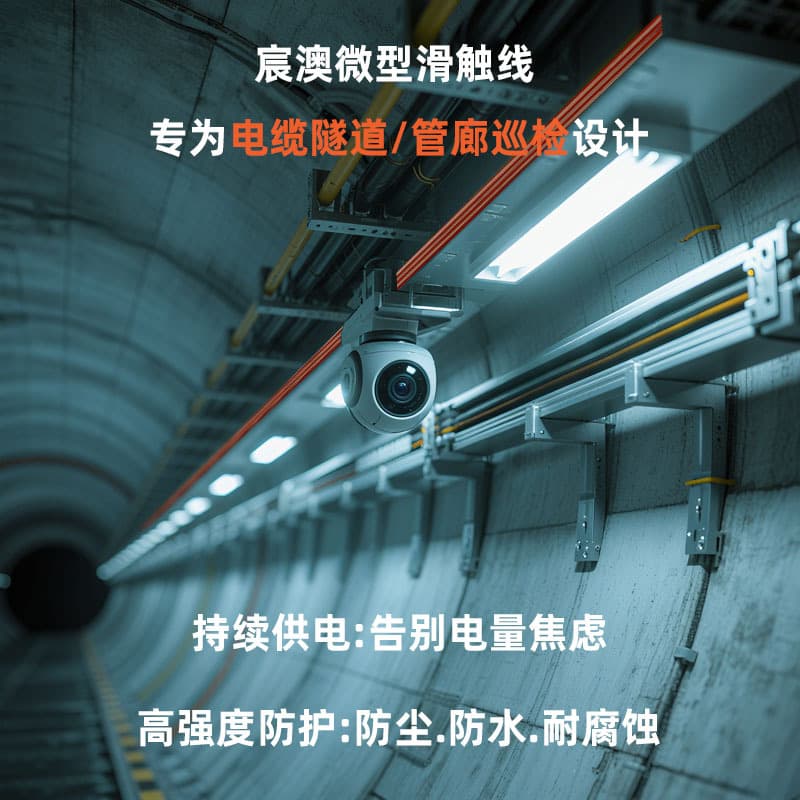 Small inspection conductor rail for cable tunnel inspection robots, dustproof and corrosion-resistant in high-humidity pipe gallery environments
