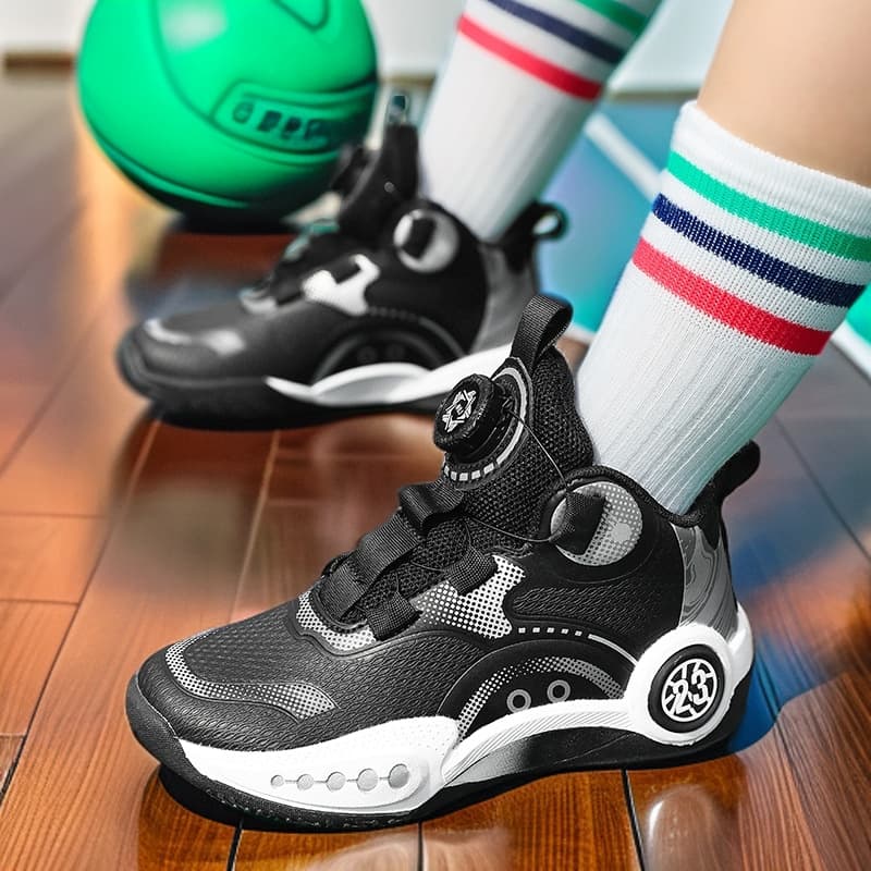 Cross-Border Hot Selling Boys' Shoes Youth Professional Training High-Top Basketball Shoes Non-Slip Children's Student Outdoor Sports Shoes