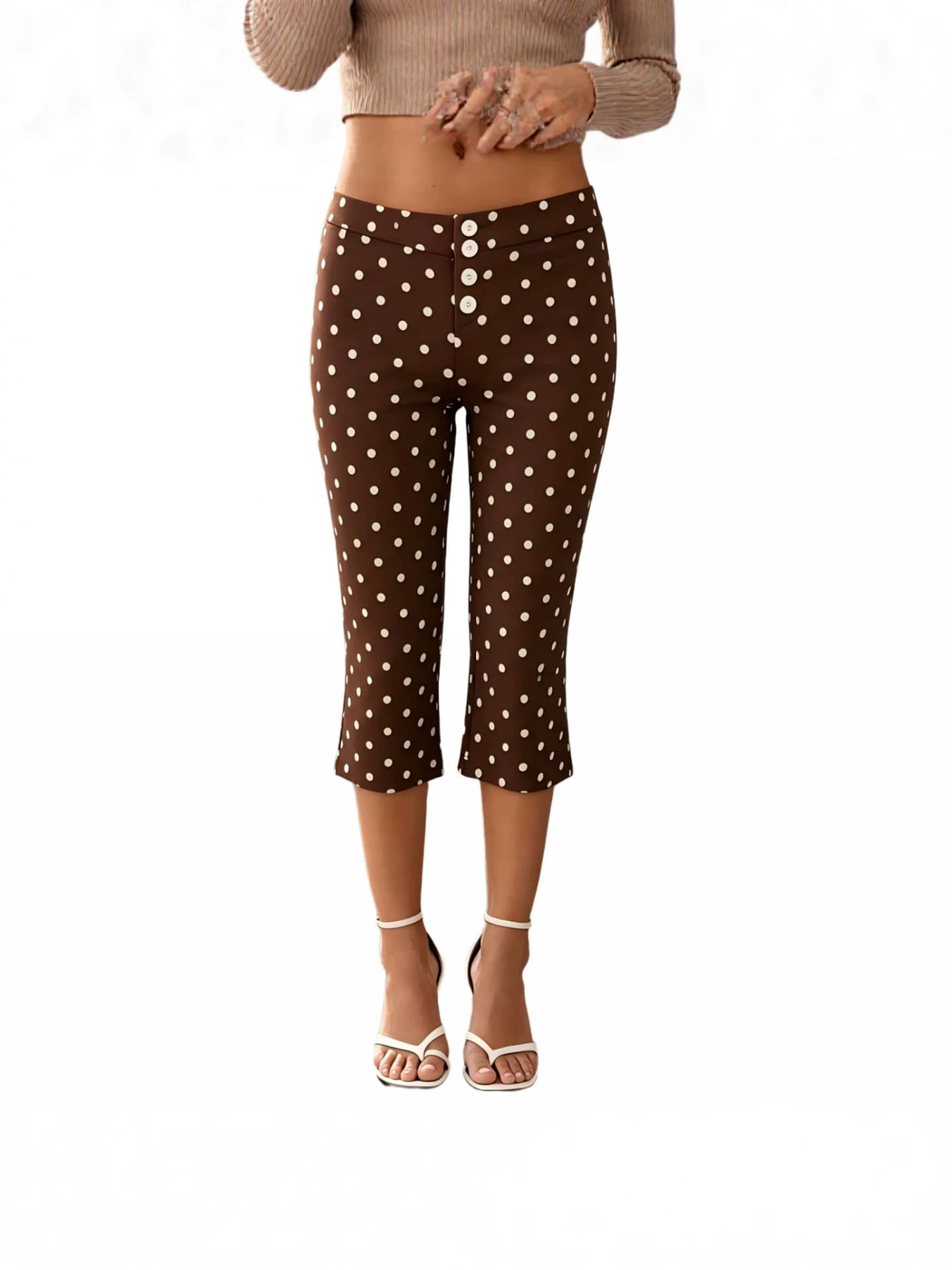 European and American Cross-border Temu Button Casual Flared Pants High Waist Lifting Buttocks Slimming Outerwear Leggings Women's Casual Pants