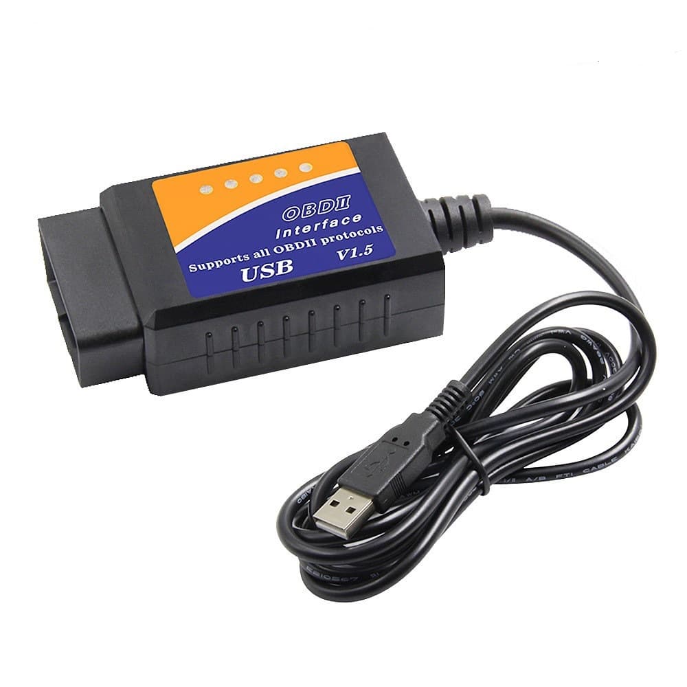 ELM327 USB V1.5 OBD2 Scanner with CD Manual OBDII Car Diagnostic Tool