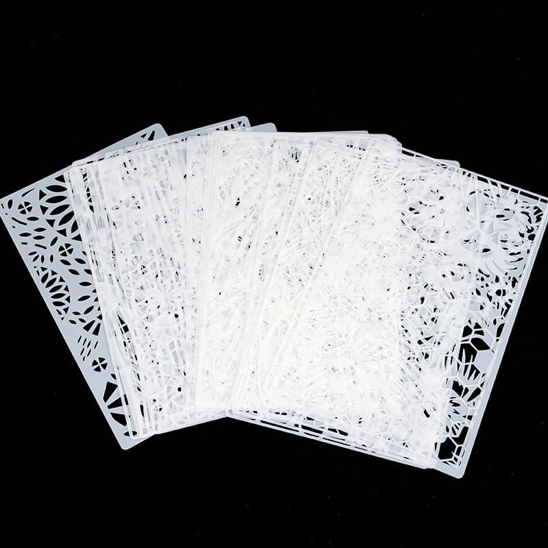 Special-shaped painting template painting tools diy photo album lace mold hand account 16-piece painting template set spray