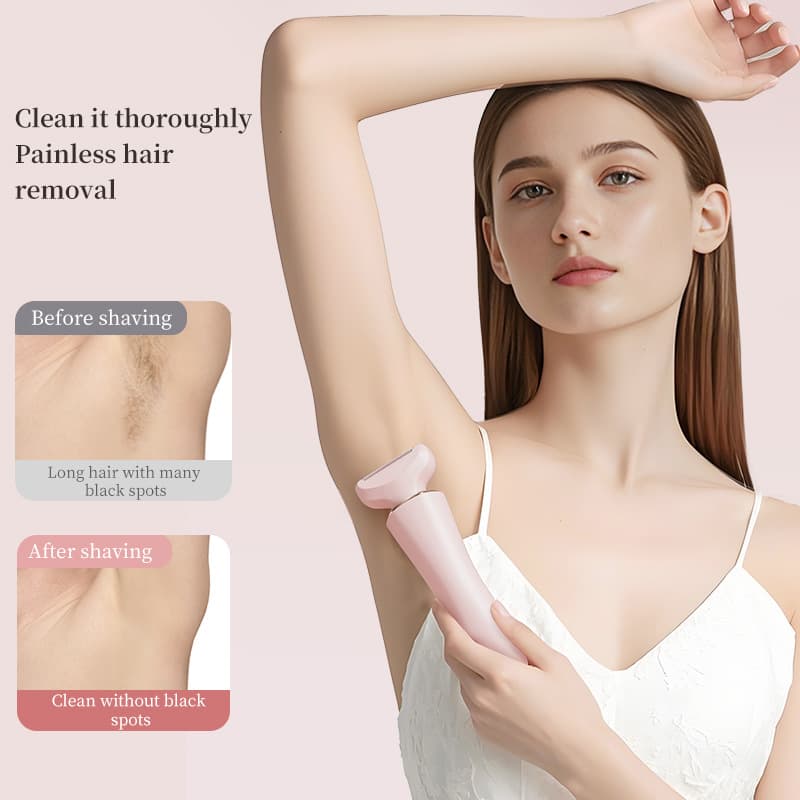 Cross-border Lady Electric Hair Trimmer Dual-Head Shaver Pubic Hair Trimmer Rechargeable Epilator