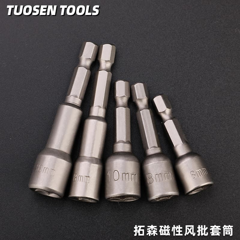 Tuosen Hardware Tools Hex Socket Manual Hex Socket Wrench Extended Strong Magnetic Air Impact Socket Head