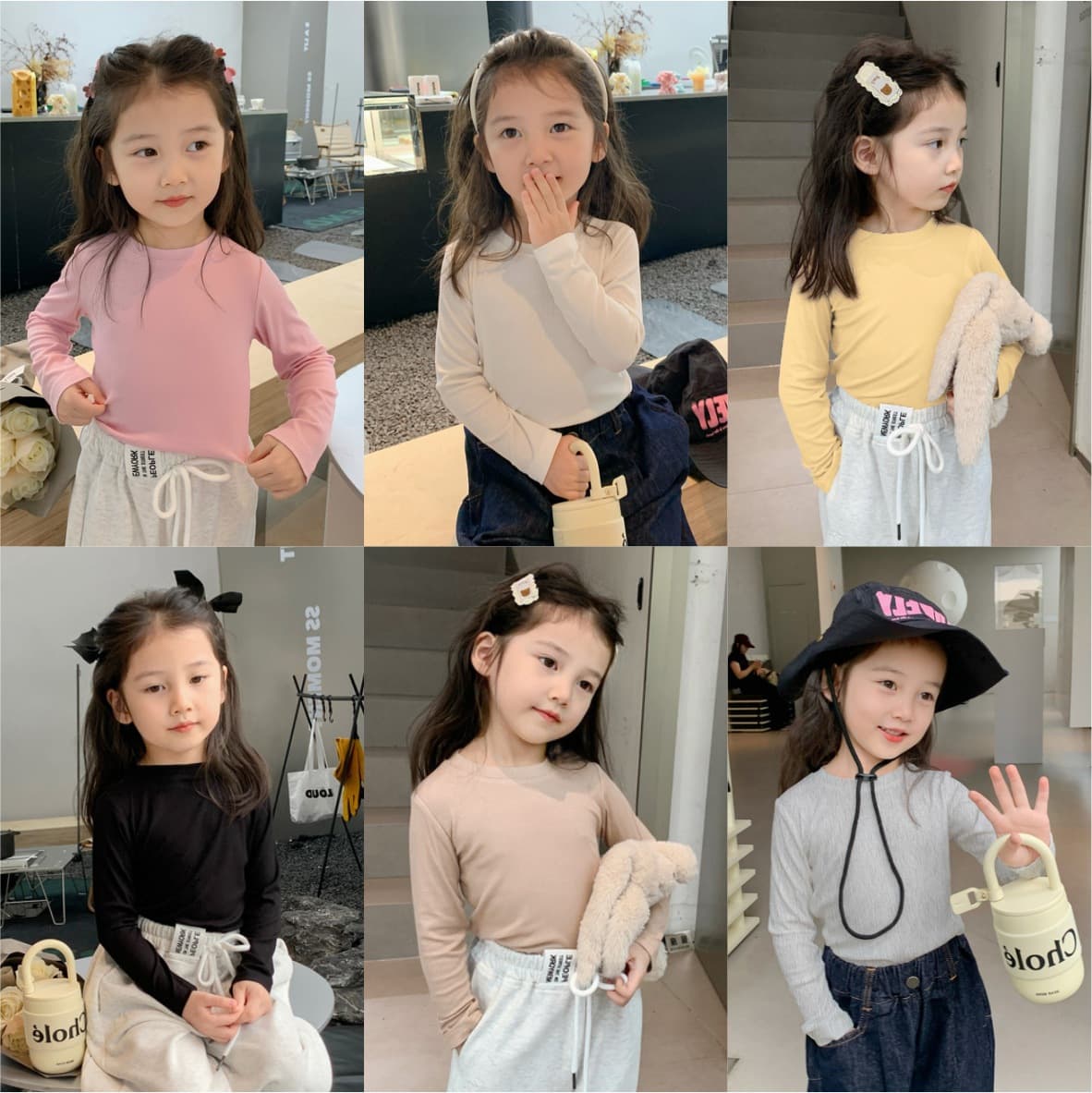 2025 New Girls' Spring/Autumn Modal Long-Sleeve T-Shirt, Round Neck White Thin Base Layer, Versatile Kids' Top