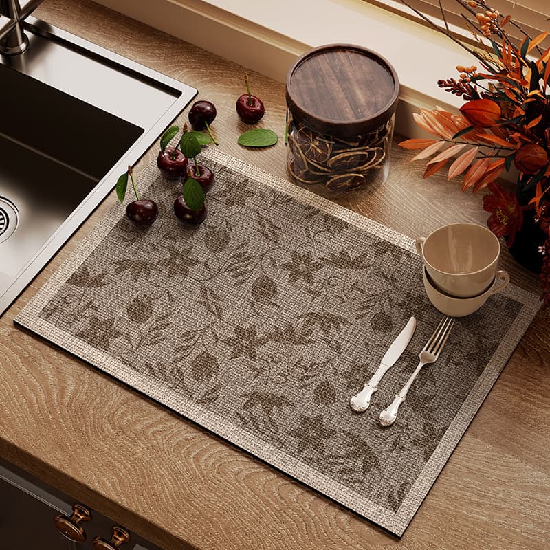 Kitchen countertop drain mat diatom mud absorbent mat desktop tableware storage mat coaster disposable tea table bar mat