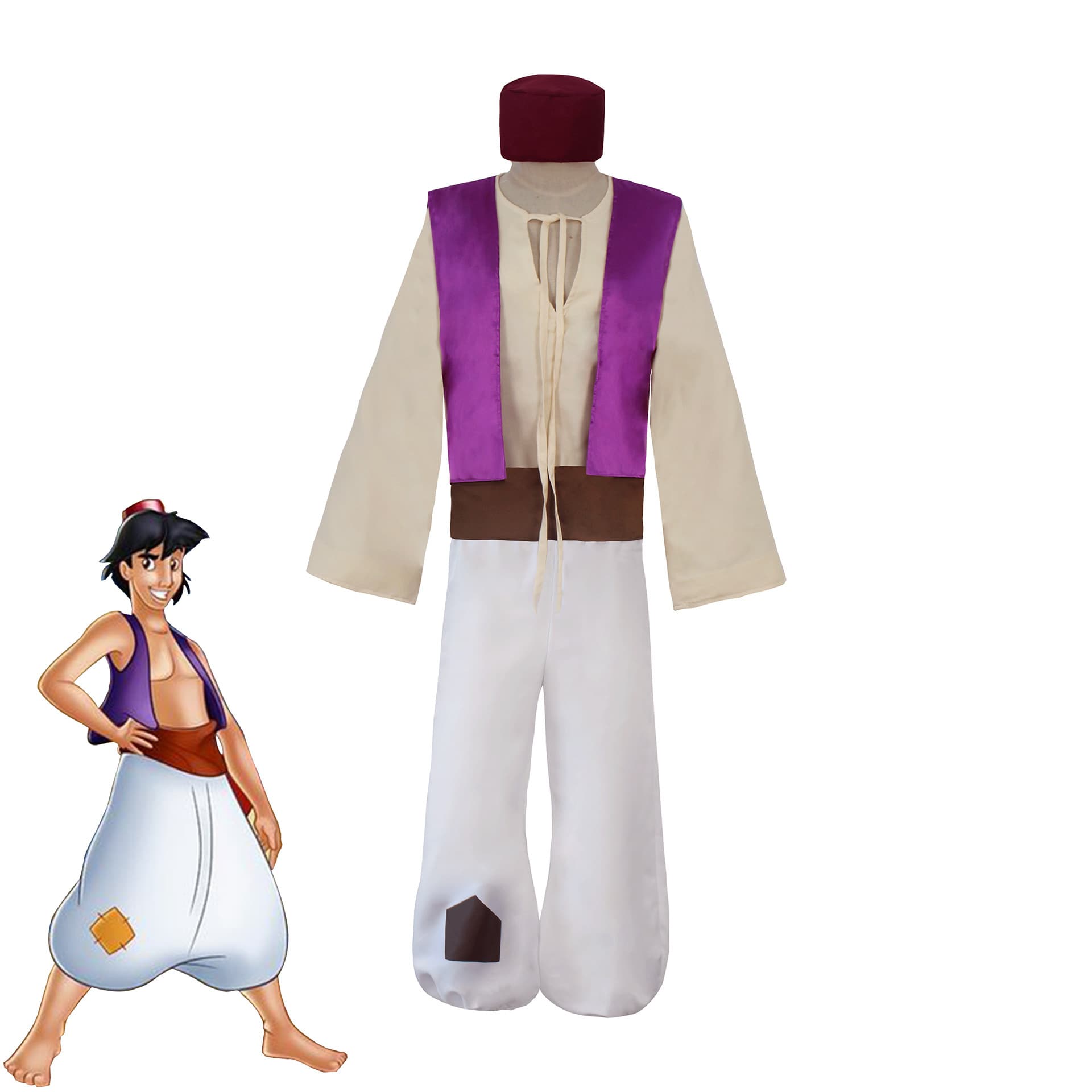 Halloween One Thousand and One Nights COS suit, magic lamp Aladdin cosplay suit, role-playing prince spot