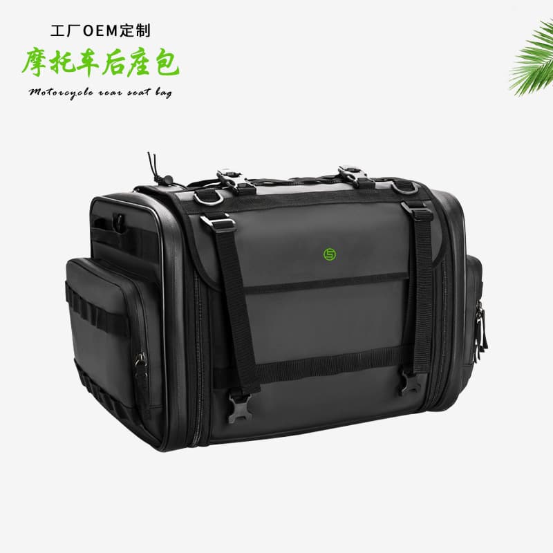 Universal Motorcycle Rear Seat Bag Rider Tail Bag Storage Travel Pannier Customizable