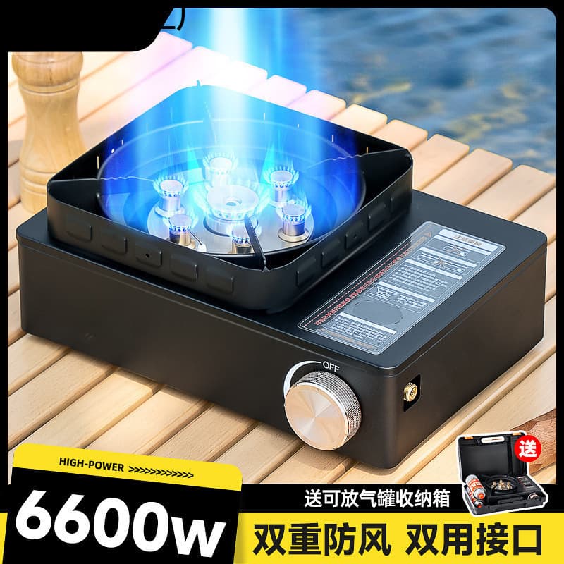 New 2024 Portable Outdoor High-Power Gas Stove for Camping and Home Use