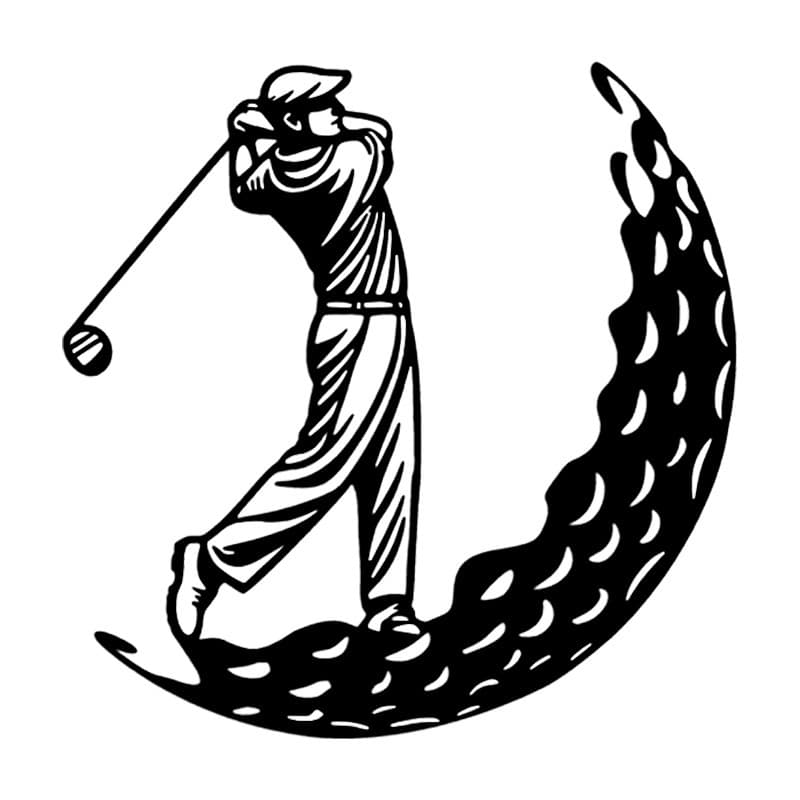 Cross-border Golf Metal Silhouette Wall Decor Sports Home Decoration Gift for Golf Enthusiasts Wall Art