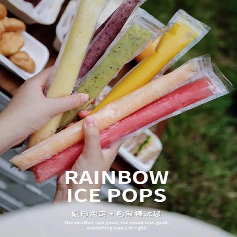 Homemade Popsicle Bag Popsicle Crushed Ice Drink Juice Disposable Food Grade Ziplock Bag for Stall Travel Commercial Use