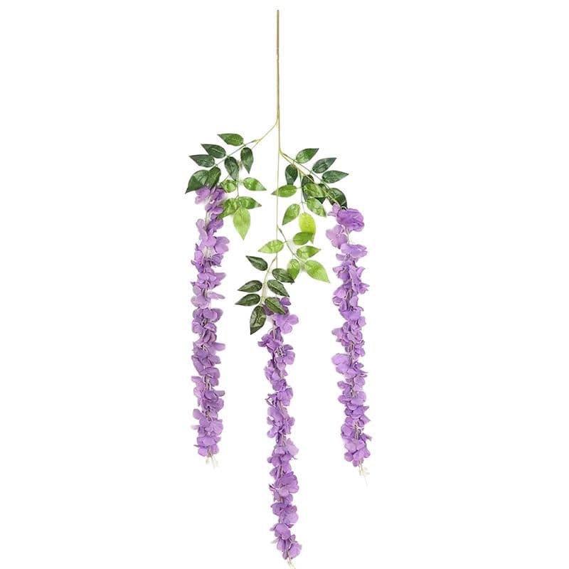 Artificial Wisteria Violet Wedding Decorative Flower Vine Ceiling Corridor Indoor Hanging Bean Flower Vine