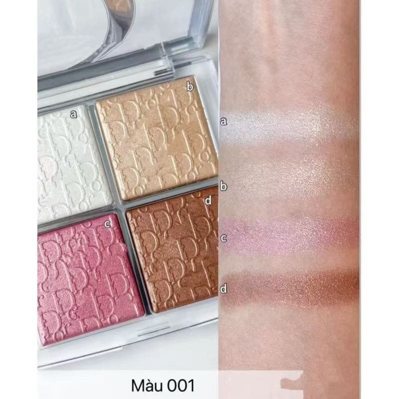 New Version Export Cosmetics Di Brand Embossed Four-Color Highlighter Contour Palette Matte Brightening Shimmer Eyeshadow Palette