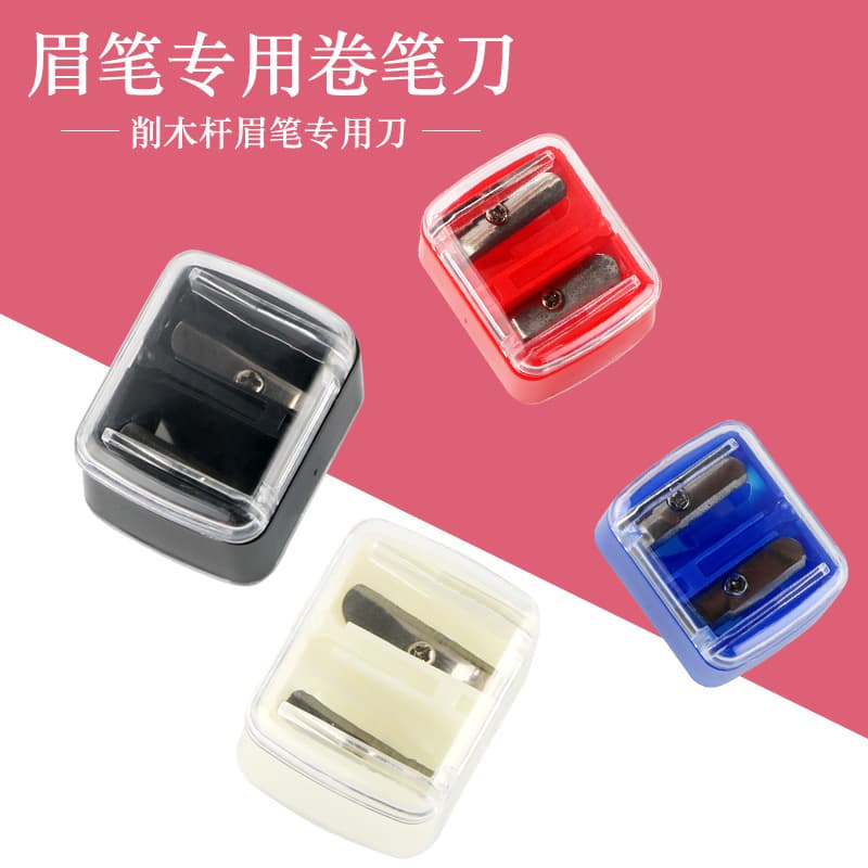 Tattoo Knife Eyebrow Pencil Sharpener Auxiliary Tool Eyeliner Pencil Eyebrow Pencil Sharpener Makeup Pencil Sharpener Double Hole Pencil Sharpener