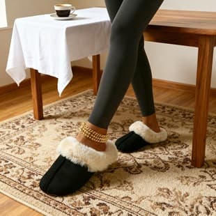 Factory Direct Cotton Slippers with Fleece Lining for Autumn and Winter, Toe-Covered Indoor Home Slippers, Warm and Casual Fleece Shoes