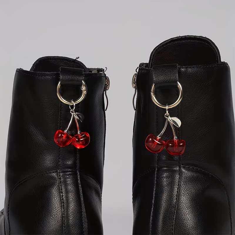Cross-Border Wholesale Punk Martin Boot Decoration Accessories Casual Shoe Buckle DIY Cherry Pendant Boot Charm Accessories