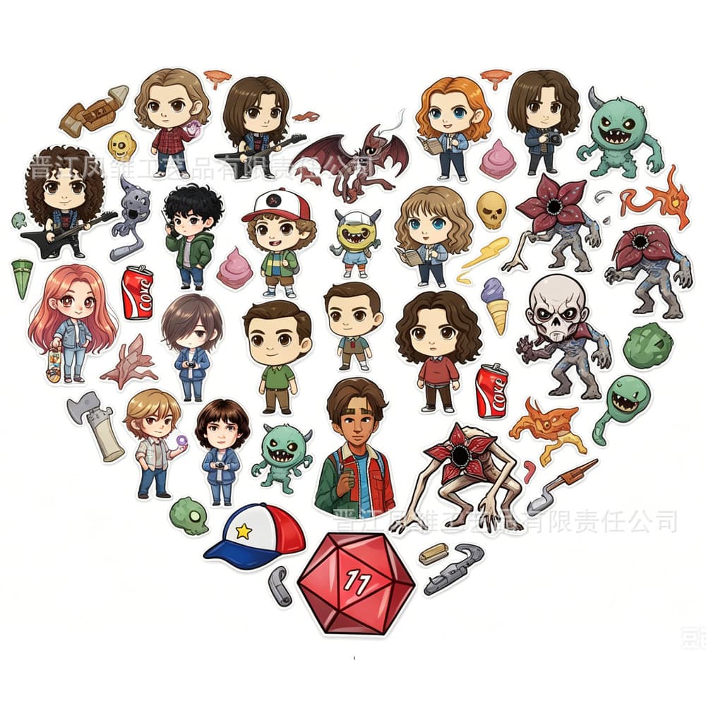 Stranger Things Cartoon Shoe Charms Croc Shoe Accessories American Tv Series Character Shoe Buckles